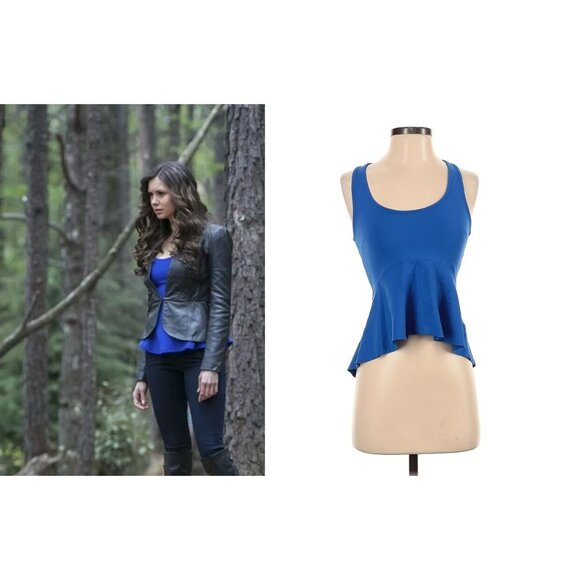 ASO THE VAMPIRE DIARIES KATHERINE PIERCE Peplum Tank Top - Picture 1 of 4
